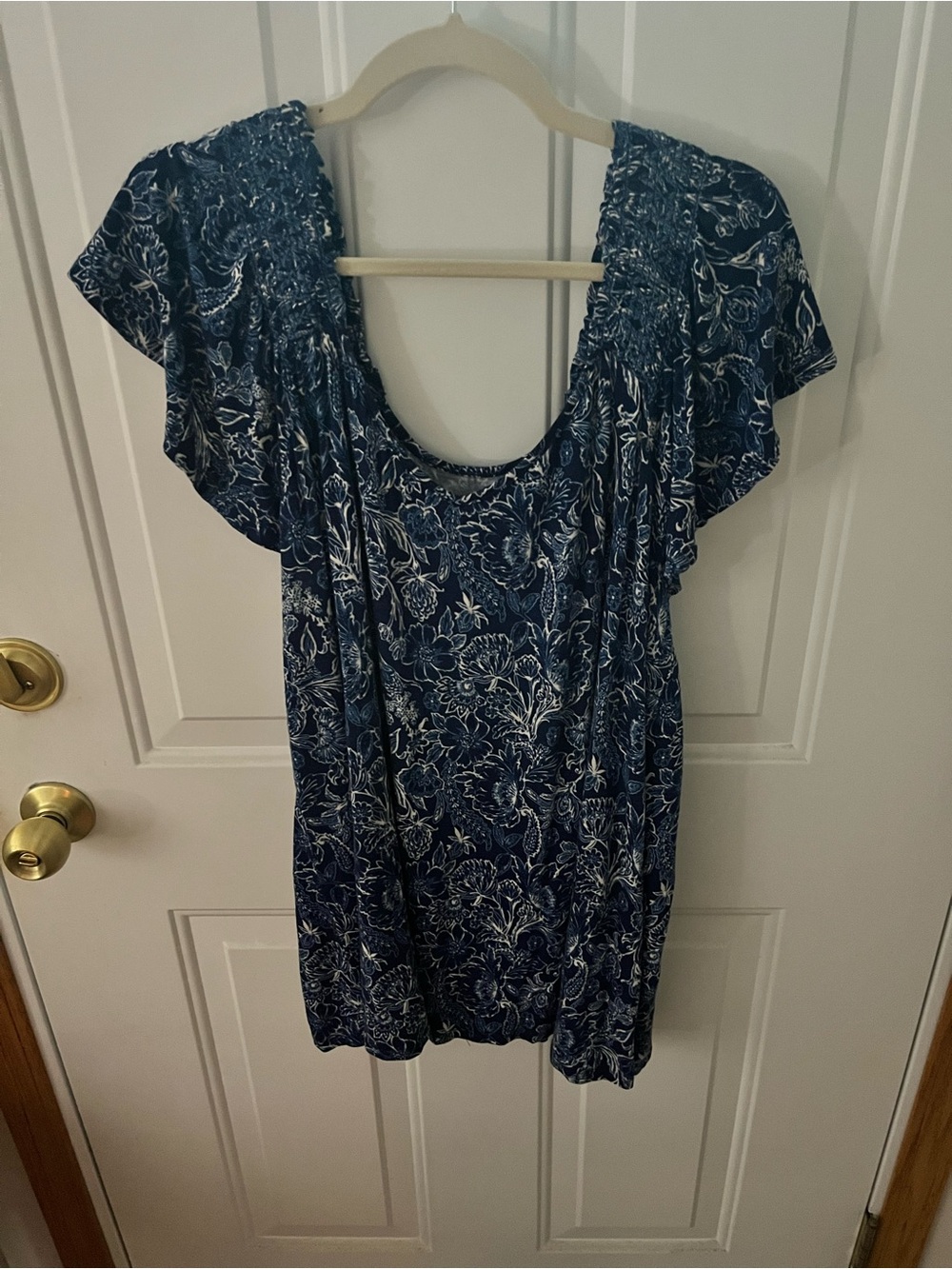 Torrid Super Soft Slub Jersey Navy Floral Scoop Neck Top-Size 3